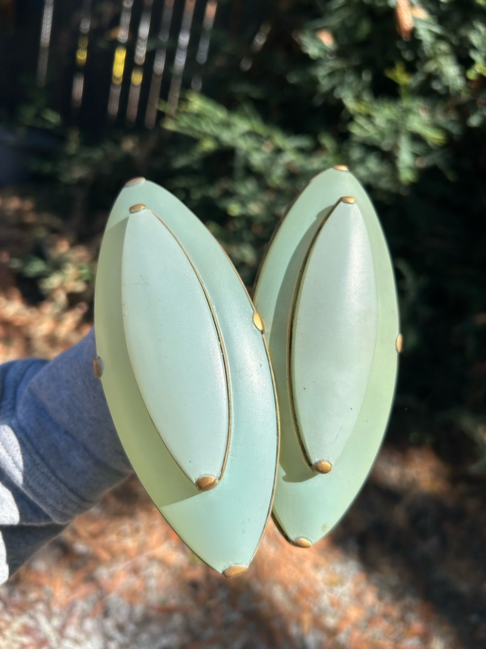 Vintage-Inspired Mint Green 
And gold wall hook rack decor